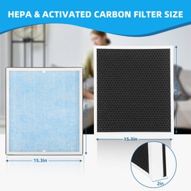 HEPA/Activated Carbon Filter Replacement, HEPA 550 Fliter Replacement Set Compatible with AlorAir CleanShield HEPA 550 Air Scrubber(3 Packs)