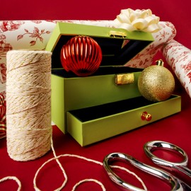 VOICEGIFT Memory Box, Recordable Memory Box with Removable Voice Recorder Module, Decorative Keepsake Box for Photos & Jewelry, Record and Re-record 60-Second Personal Messages | Green