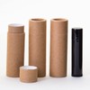 1/2 OZ (Tall) Kraft Brown Paperboard Lip Balm/Cosmetic/Lotion Tubes (12)