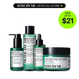 SOME BY MI [SOME BY MI] Bubble Cleanser Set - Toner+Serum+Cream+Bubble Cleanser - Daily Soothing & Clarifying - Korean Skincare for Clear Pores & Acne Relief