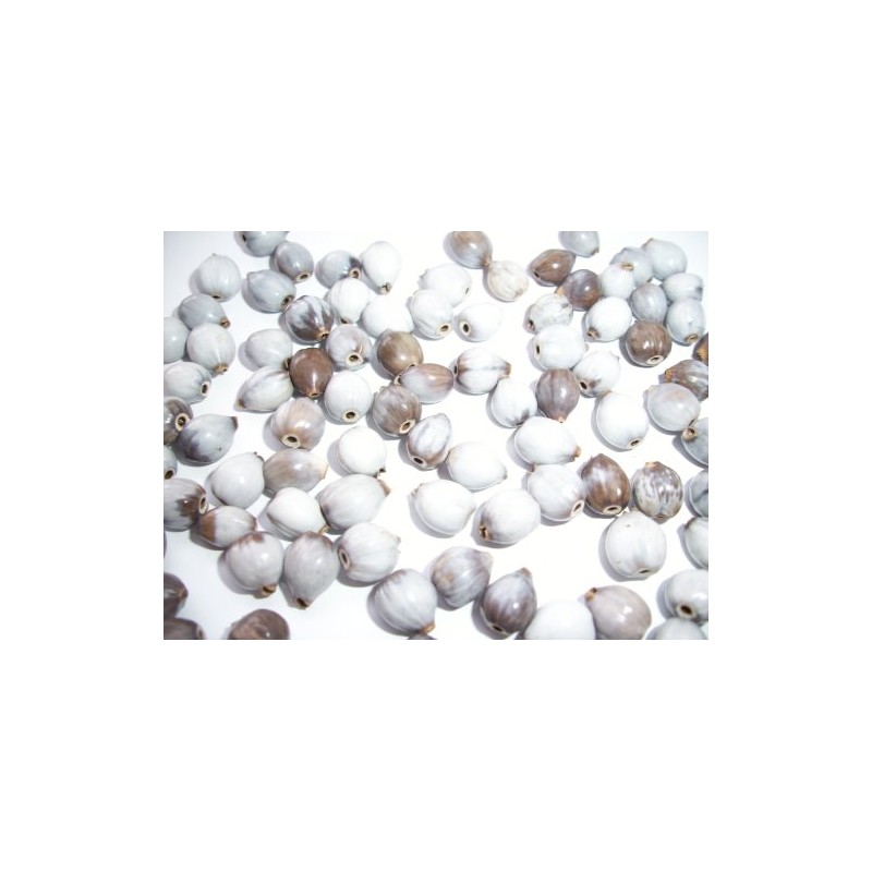 Job's Teardrop Beads Natural 8-10mm Pkg of 30