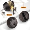Probrico Keyed Alike Single Cylinder Deadbolts Oil Rubbed Bronze(Combo Packs),