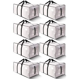 HOMESURE Heavy Duty Moving Bags - 8 Pack Water-Resistant Storage Totes