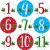 144 12 Days of Christmas Countdown Advent Number Stickers 1-12