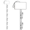 Metal Merchandising Strip 6 Stations MS-16, Pack of 1 |