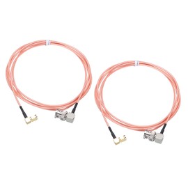 MECCANIXITY 2Pcs 6FT/180cm RG316 Coaxial Cables SMA Male Right Angle to BNC Male Right Angle Low Loss RF Coaxial Cable for Wireless Network 2G 3G 4G Antenna Router 50 Ohm Orange