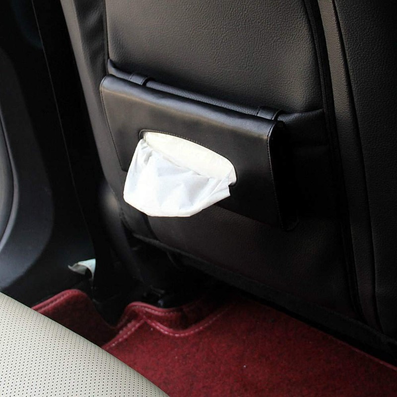 Black Car Tissue Holder with 7 PCS Tissue Refill, Sun