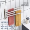 KOKOSIRI Hand Towel Holder Rack Swivel Bathroom Towel Bars Swing