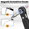MULWARK 11-Piece Small Screwdriver Set, 1/4" Right Angle Screwdriver with