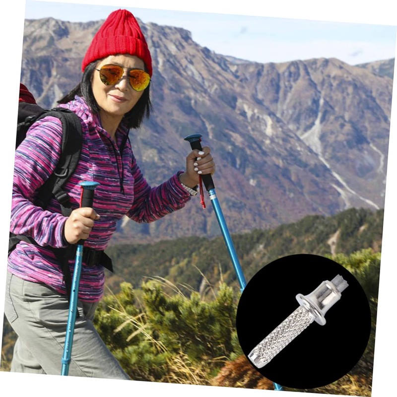 OHPHCALL 12pcs Tungsten Trekking Rod Tips Replacement for Hiking Sticks