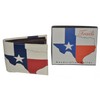 Mens Bifold Exotic Wallet Picture Texas Flag Map with printed
