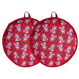 Tortilla Warmer Bags, 12 inch, 2 Pack, Insulated Cloth Pouch for Tortillas, Tacos, Naan, Pizza Rolls, Microwave Safe, Keeps Food Warm for 1 Hour