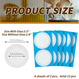 12 Pieces Synthetic Filter Paper Stickers 90 mm PTFE Filter Disc 0.3 μm for Mushroom Cultivation Wide Mouth Jar Lids