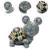Fenteer Turtle Frog Garden Statue Miniature Frog Statues Solar Lights