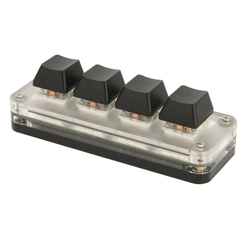 Programmable Keypad USB 4 Keys Mini Portable Mechanical Keyboard HID