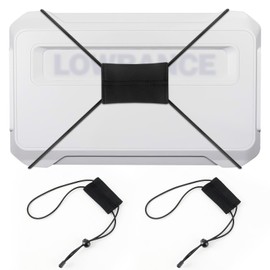 HolyMaji 2 Pcs Fishing Graph Cover Straps Adjustable Bungee - Keep Your Fish Finder Cover Secure During Travel (Black)