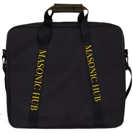 Masonic Apron Carrying Case - Masonic Regalia WM/MM Soft and Light Weight Apron Case Black