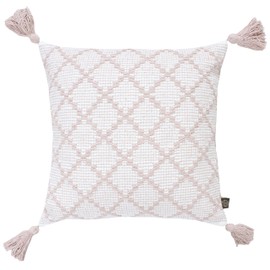 5M House of MV Minsk Set of 2 Cushion Covers | 100% Cotton | Boho Geometric Design with Tassels | Soft, Breathable & Durable | 45x45 cm | A Sophisticated Touch for Any Sofa, Bed & Home Décor