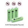 QBLPOWER Solar Light Batteries AA Ni-MH 600mAh 1.2V Rechargeable for