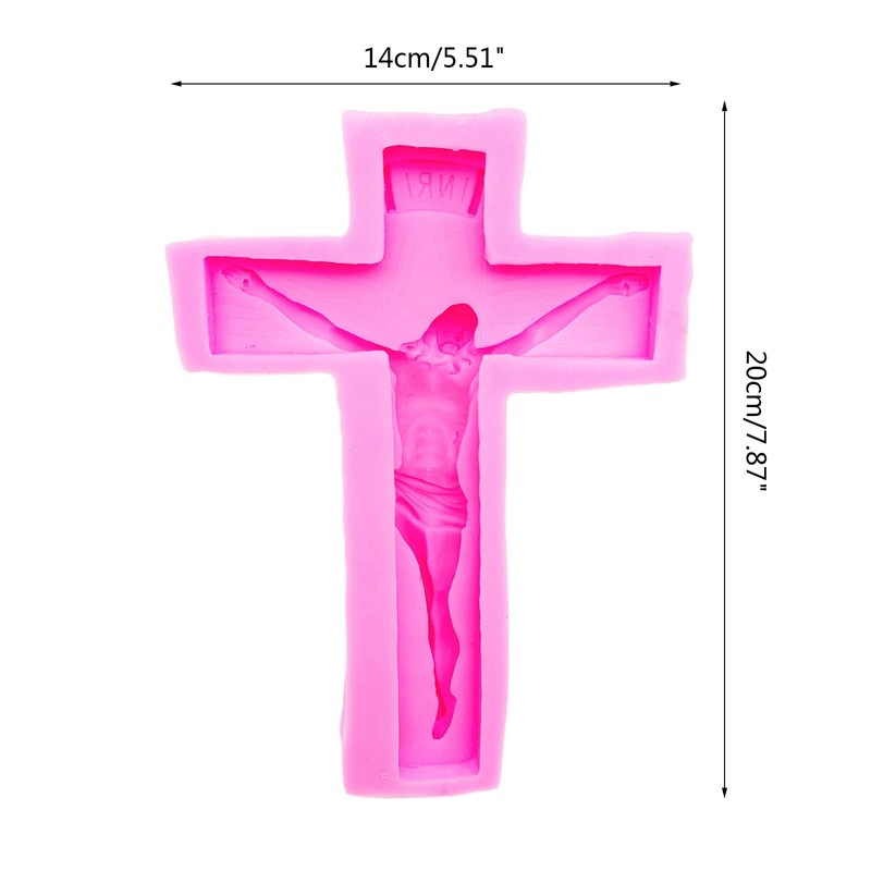 HYROOY Crucifix Silicone Mold Wall Hanging s-Pendant Epoxy Resin Mold