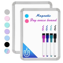 VUSIGN Small Dry Erase Whiteboard, 8.5 x 11 Inches White Board for Kids, Students, Fridge, Locker, Mini Dry Erase Board, 2 Pack