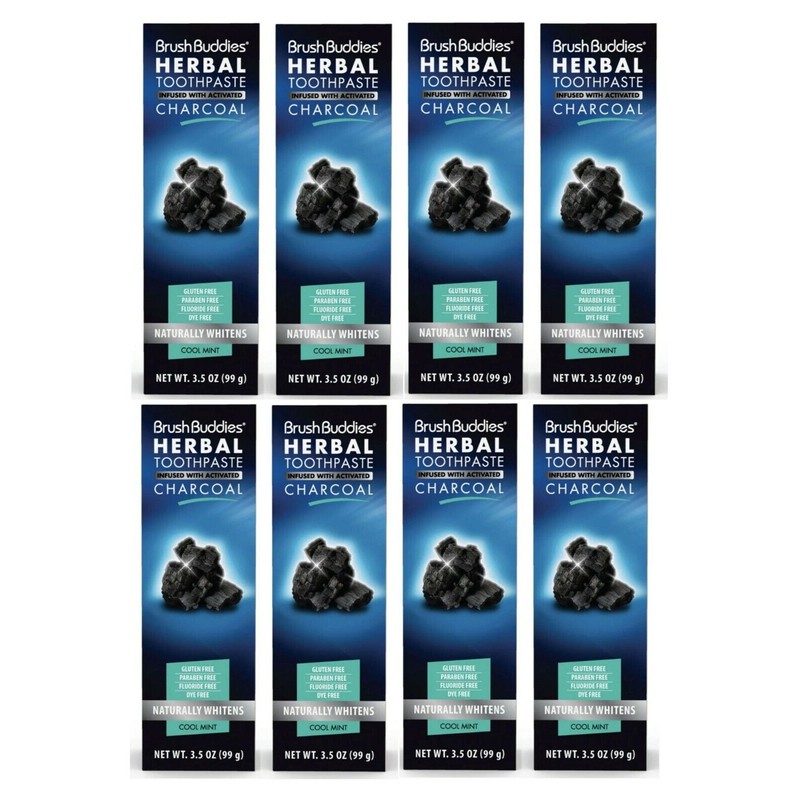 Brush Buddies Lot 4 Brush Buddies Herbal Toothpaste 3.5oz Activated