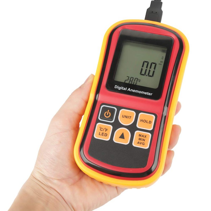 Handheld LCD Digital Anemometer Air Speed Tester GM8901 Measure Meter