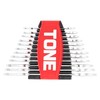 TONE DSTO1200P Thin Spanner Set (with Holder), Red/Black, 12 Pieces