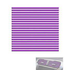 TPZORJX Pack of 20 20 cm Car Air Vent Decoration, Car Styling Ventilation Grille Trim, Car Decoration, Car Accessories Interior, Multicoloured Decorative Strips for Most Ventilation Slits (Purple)