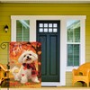 Hello Fall Garden Flag 12x18 Double Sided, Maltese-Dog Garden Flag