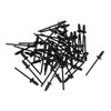 TUCKBOLD Dome Head Large Flange Blind Rivets Black 50 Pcs