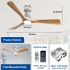 Depuley 52-Inch Ceiling Fans with Lights: Wood 3 Blade Flush