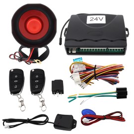 ePathChina Universal 24V Auto Car Alarm Keyless Entry System for Truck/SUV with Remote Control, Car Alarm Security System
