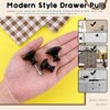 Wokape 30 Pack Matte Stainless Steel Black Round Kitchen Cabinet