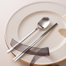 Rihan Vida Matte Stainless Steel Cutlery 5-Piece Set / 리한 비다 무광 스텐 수저 5벌세트