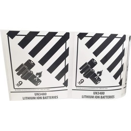 Lithium Ion Batteries UN 3480 (Pre-Printed) Labels 4 x 4.75 Inch 500 Total Stickers on a Roll