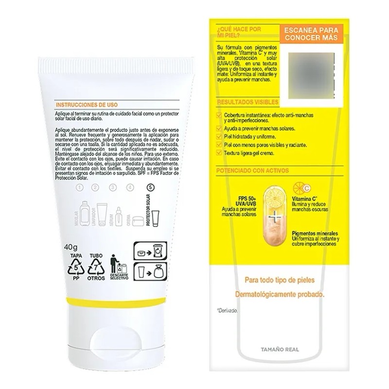 Protector Solar Superuv Toque Seco Tono Medio Garnier 40ml