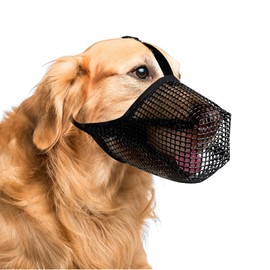 Muzzle Medium Dogs Adjustable Poison Bait Protection Dog Black Muzzles Breathable and Comfortable Nylon Mesh Eating Protection for Small Medium Large Dogs