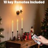 Wondise Flameless Taper Candles with Remote Timer, Ivory Battery Operated
