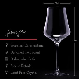 Gabriel-Glas StandArt Crystal Wine Glasses, Set of 2 with Gift Box - Premium, Universal Wine Glass for Red and White Wine - Dishwasher Safe, Lead-Free, 16 oz.