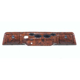 GMT Inc Dark Burled Woodgrain Full Dash Panel for Club Car DS (1981+) – 4 Cupholders, 2 Locking Glove Boxes, OEM-Style Finish