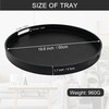 FramePro Large Round Wooden Coffee Table Trays 20" - Multi-Functional