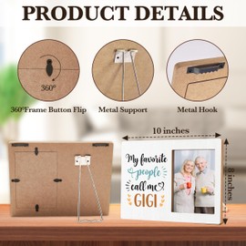 Gigi Gifts Photo Frame, My Favorite People Call Me Gigi Wooden Picture Frame, Home Table Decor Supplies, Best Gigi Ever Gifts, Christmas Birthday Gifts For Gigi From Grandson And Granddaughter-B41