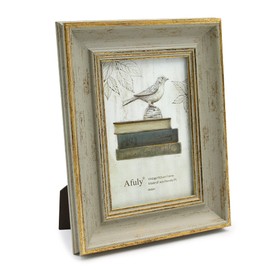 Afuly Vintage Photo Frame 4x6 in Gold and Antique Sage Green for Desk Wall Tabletop Gifts