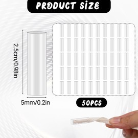 Hariendny 50 Stück Sneaker-Schnürsenkel-Kürzungs-Reparatur-Aglet-Spitzen, Transparent Schnürsenkel-Reparatur, Schnürsenkel-Reparatur Plastik-Schnürsenkel-Spitzen für Schnürsenkel