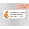 60ct - Cat Return Address Labels/Stickers (#565-WH)