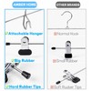 Amber Home 20 Pack Heavy Duty Metal Pants Skirt Hangers,