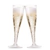 100 Plastic Champagne Flutes - 5 Oz Disposable Clear Champagne