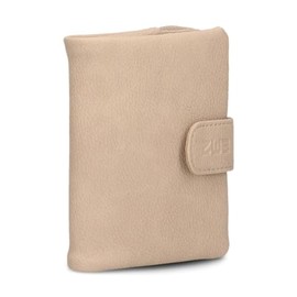 Zwei MW5 Small Women's Wallet Soft Faux Leather Wallet with Press Stud and Zip Coin Compartment, 6 Card Slots, 4 Slip Pockets, 1 Note Compartment, Nubuck Sand, Classic
