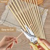 120 Pcs Wood Sticks, 0.3x30cm Round Wooden Sticks, Unfinished Wooden